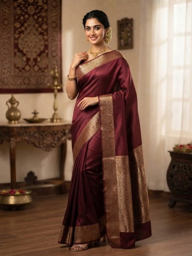 Silk saree indian new - saree,