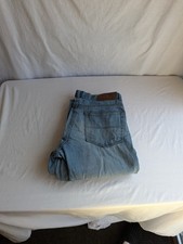 Tu Mens Jeans Blue Denim Slim Fit Distressed Ripped Cotton Waist 30" Leg 32"