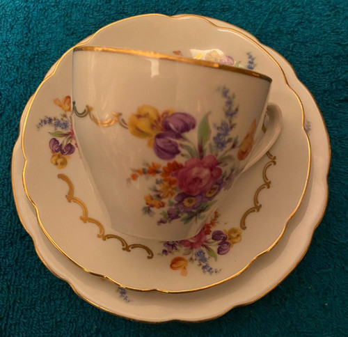 S bone china trio - &, m.s,