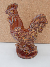 Vintage Dartmouth  Pottery Chicken Hen Cockerel Rooster Ornament 21cm