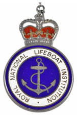 Royal National Lifeboat Institution RNLI 2008 Service Award Silver Enamel Badge