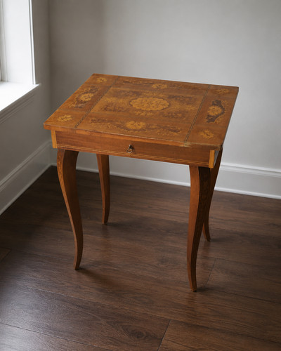 Vintage wood side table - wood,