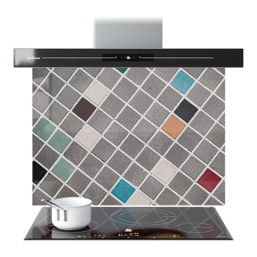Kitchen glass splashback - glass,