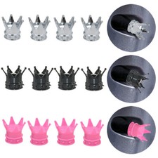 4pcs Crown Car Tire Valve Caps