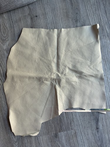 Cream leather cowhide piece - cowhide,