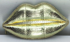 Lulu Guinness gold metallic