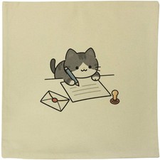 40cm x 40cm 'Cat Writing