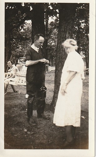 Found vintage photo man waders - found,