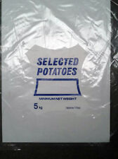 Deli Supplies 500 x Clear 5 KG Potato Bags 14x19" Printed Plastic 30Mu 120g