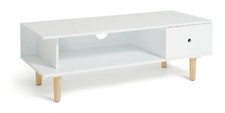 Habitat Cato 1 Drawer TV Stand - White
