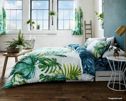 Tropical leaf duvet - tropical,
