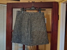 Tu Sainsbury's Womens Skirt Size 12 Short Zip Fastening Multi Black