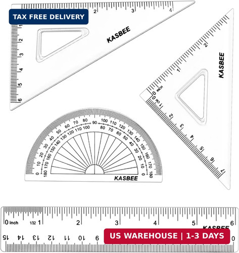 Triangular ruler set 4pcs - triangular, set,