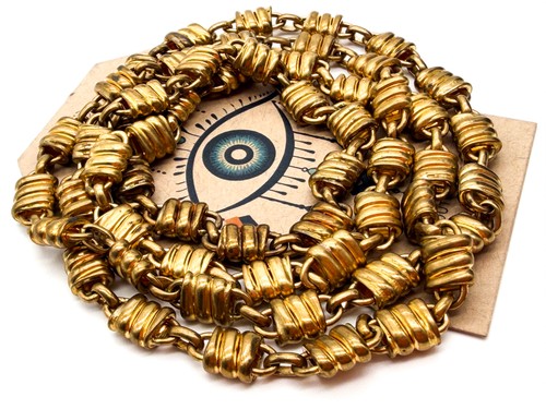 Vintage gold tone ribbed - vintage,