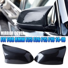 For BMW X3 F25 X5 F15 X6 F16 14-18 Wing Mirror Cover Caps M Sport Carbon Fiber
