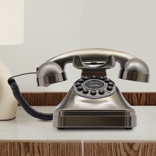 Vintage style corded phone old - corded,