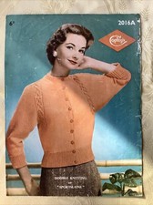 Copley vintage knitting pattern 2016A. Cardigan DK or Sportslaine. ORIGINAL.