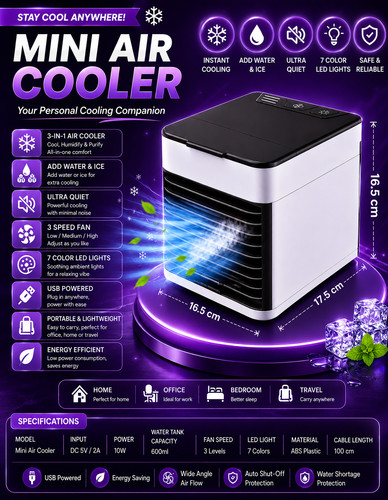 Desktop usb air cooler - air,