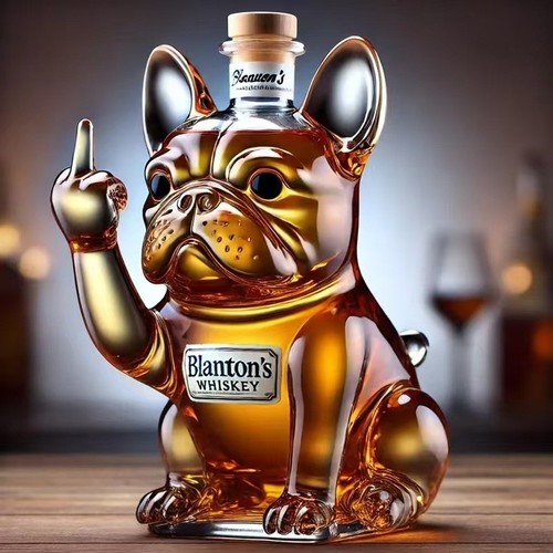 Bulldog whiskey bottle french - bottle,