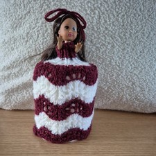 Retro Toilet Roll Cover Doll Hand Knitted #429