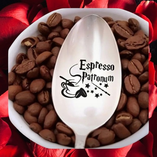 Engraved stainless steel spoon - stainless,