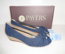 Pavers Ladies New Navy Slip On