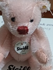 Steiff Club Teddy Bear 10cm Rose Coloured 2013 Tags Button Excellent Condition