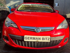 VAUXHALL ASTRA J GTC 3 DOOR 2010-2015 RED FRONT BUMPER WITH GRILLE AND FOGS GBH