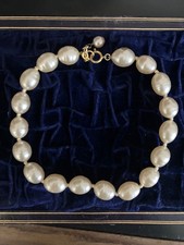 Chanel gripoix vintage chanel large  pearl necklace