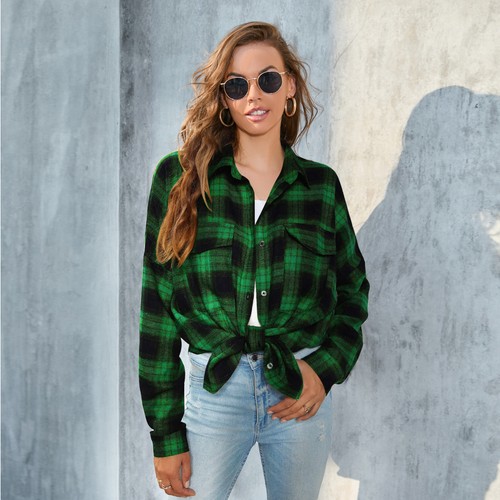 Women ladies check - women, blouse