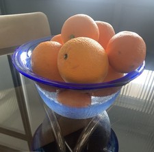 Big Crackle Cobalt Blue Glass