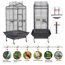 Large Metal Bird Cage Open