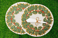 Set of 2 Beaded Table Mats –