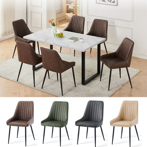 Set faux leather dining - set,