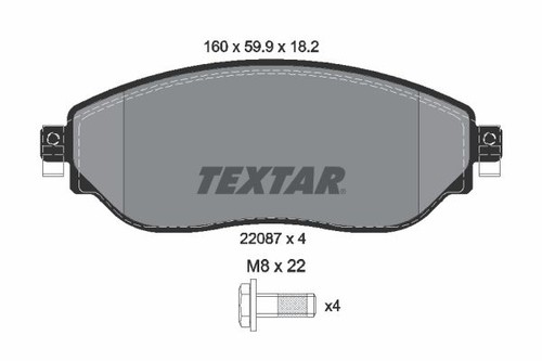 Front brake pad set fits - pad,