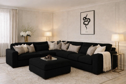 Luxury ruby corner sofa - sofa,