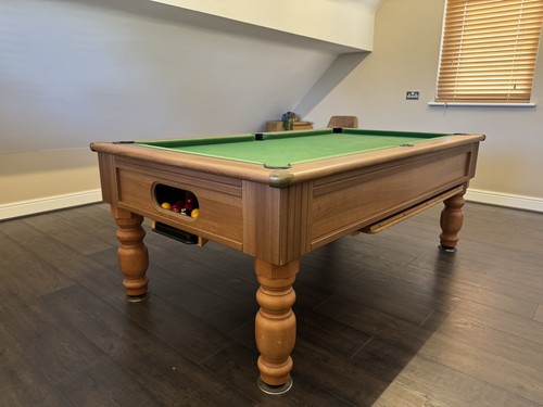 6ft slate bed pool table - table, with