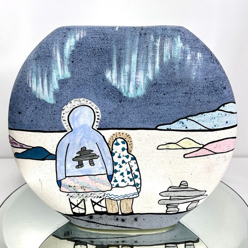 Hand painted pottery - pottery, vase