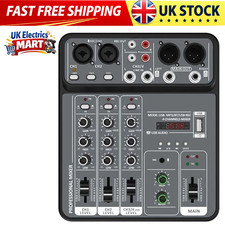 4 Channel Audio Mixer with 48V