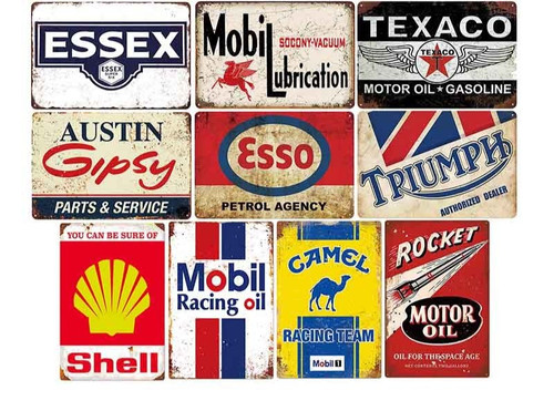 Cars bikes metal signs - cars,