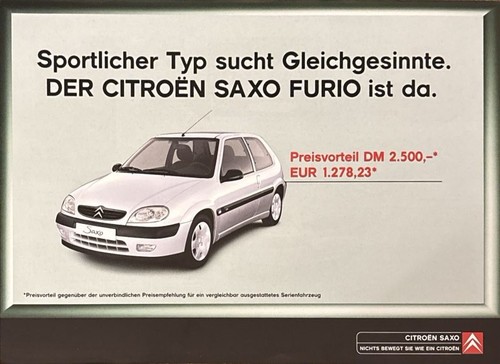 Citroen saxo furio brochure - citroen,