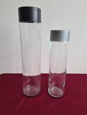Glass water bottle voss empty - glass,
