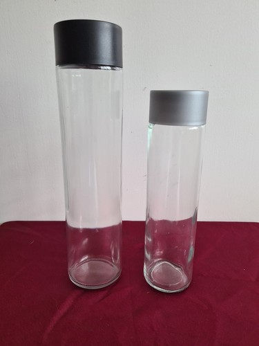 Glass water bottle voss - bottle, empty