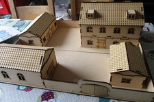 28mm LARGE Walled farm including House/Barn/Shed/Stables WW2 Fantasy Historical