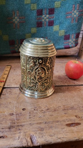 Early repousse brass tobacco - brass,