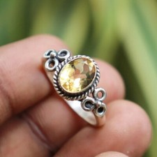 Citrine Women Ring 925