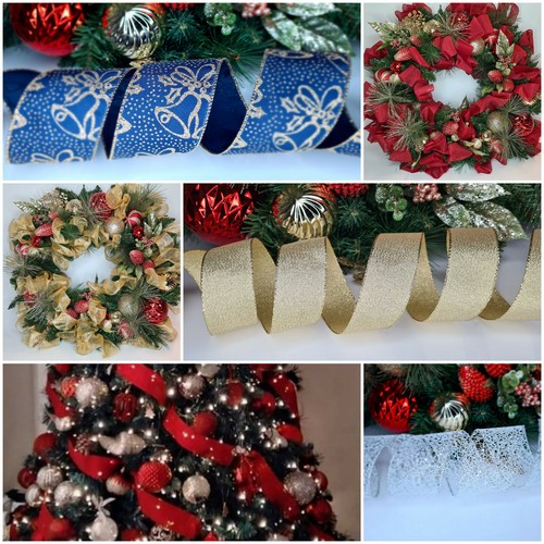 Christmas wired edge - wired, ribbon