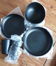 12PCS Black Dinnerware Bowls
