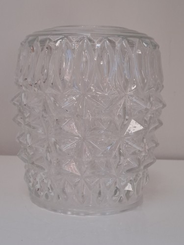 Vintage pressed glass lamp - vintage,