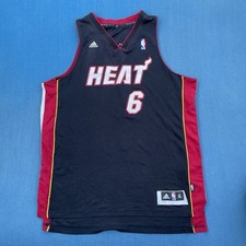 Rare Adidas Swingman sewn Miami Heat LeBron James NBA jersey xl +2 